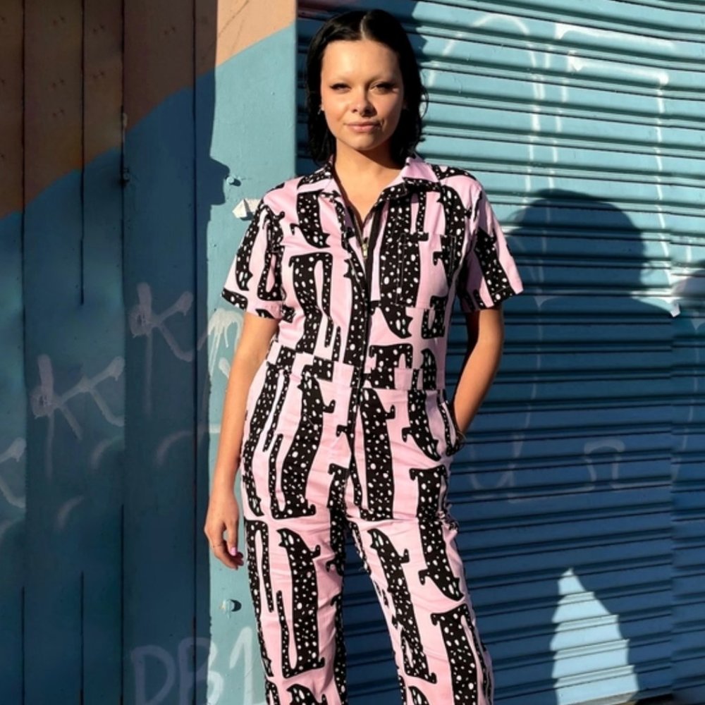 Nooworks Pink Long Cats Coveralls